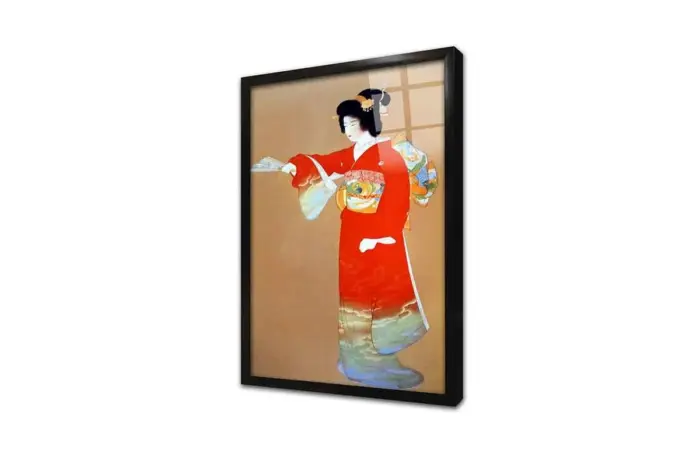 Japon Kadın | Kanvas Tablo | Cam Tablo | Mdf Tablo | B31093 - Görsel 3