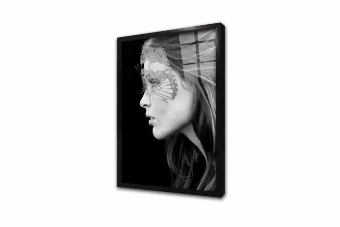 Maskeli Kadın | Kanvas Tablo | Cam Tablo | Mdf Tablo | B33004 - Görsel 3