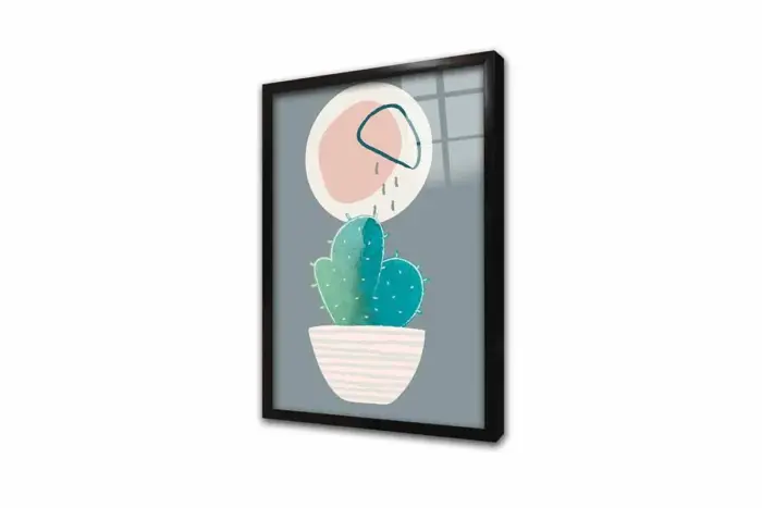 Line Art Çiçek Iıı | Kanvas Tablo | Cam Tablo | Mdf Tablo | B33018 - Görsel 3