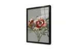 Gri Zeminde Çiçek | Kanvas Tablo | Cam Tablo | Mdf Tablo | B33110 - Görsel 3