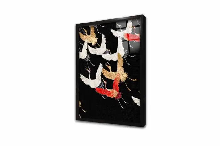 Leylekler Ve Çiçekler Üçlü Kanvas Tablo | Cam Tablo | Mdf Tablo Seti | B33142 - Görsel 11
