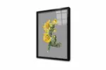 Gri Zemin Sarı Çiçekler Üçlü Kanvas Tablo | Cam Tablo | Mdf Tablo Seti | B33146 - Görsel 11