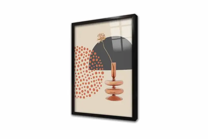 Line Art Çiçekler İkili Kanvas Tablo | Cam Tablo | Mdf Tablo Seti | B33156 - Görsel 7