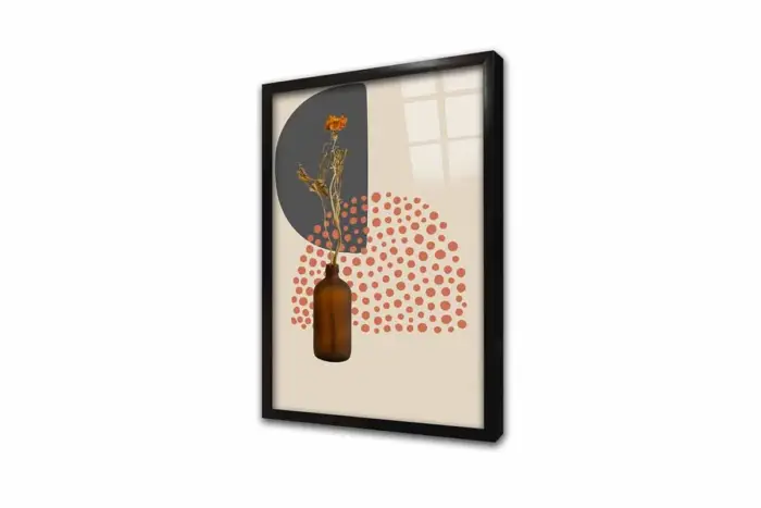 Line Art Çiçekler İkili Kanvas Tablo | Cam Tablo | Mdf Tablo Seti | B33156 - Görsel 8