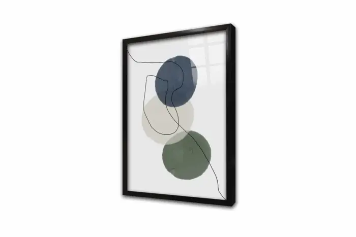 Line Art Soyut Daireler İkili Kanvas Tablo | Cam Tablo | Mdf Tablo Seti | B33159 - Görsel 7