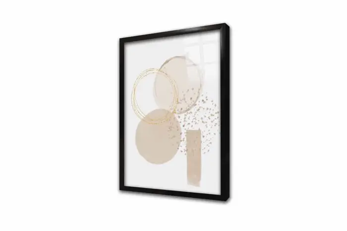 Line Art Bej Soyut İkili Kanvas Tablo | Cam Tablo | Mdf Tablo Seti | B33160 - Görsel 7