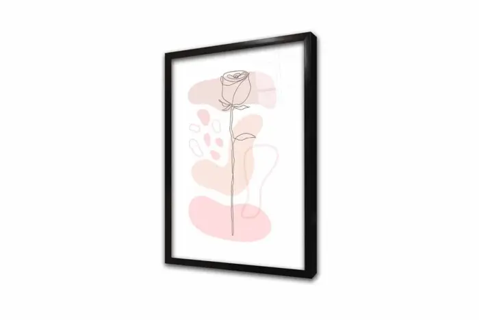 Line Art Çiçekler Üçlü Kanvas Tablo | Cam Tablo | Mdf Tablo Seti | B33164 - Görsel 10