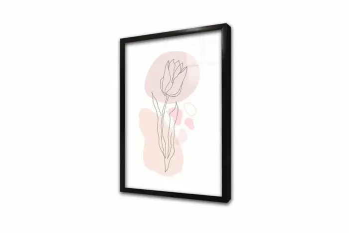 Line Art Çiçekler Üçlü Kanvas Tablo | Cam Tablo | Mdf Tablo Seti | B33164 - Görsel 11
