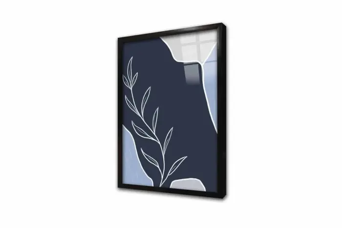 Dekoratif Mavi Beyaz Modern | Kanvas Tablo | Cam Tablo | Mdf Tablo | B33180 - Görsel 3