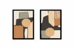 Modern Nesneler İkili Kanvas Tablo | Cam Tablo | Mdf Tablo Seti | B33181 - Görsel 6