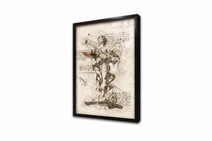 Melek Heykeli Çizim | Kanvas Tablo | Cam Tablo | Mdf Tablo | B33195 - Görsel 3