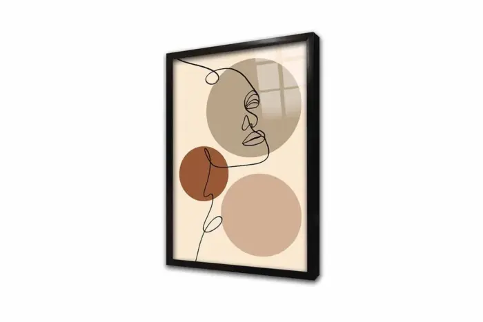 Line Art Kadın Yüzü | Kanvas Tablo | Cam Tablo | Mdf Tablo | B33225 - Görsel 8