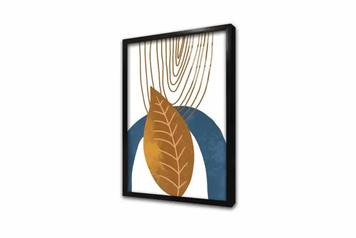 Modern Desenler Ve Yaprak İkili Kanvas Tablo | Cam Tablo | Mdf Tablo Seti | B33249 - Görsel 8