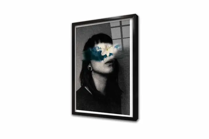 Modern Kadın Ve Çiçek | Kanvas Tablo | Cam Tablo | Mdf Tablo | B33254 - Görsel 3