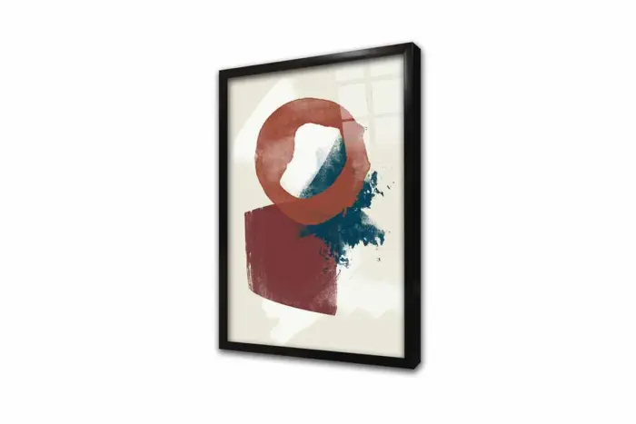 Bordo Ve Mavi Soyut Üçlü Kanvas Tablo | Cam Tablo | Mdf Tablo Seti | B33266 - Görsel 9