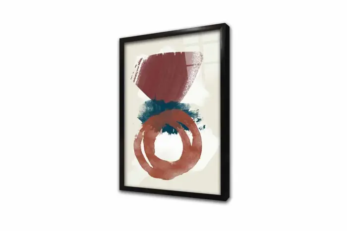Bordo Ve Mavi Soyut Üçlü Kanvas Tablo | Cam Tablo | Mdf Tablo Seti | B33266 - Görsel 10