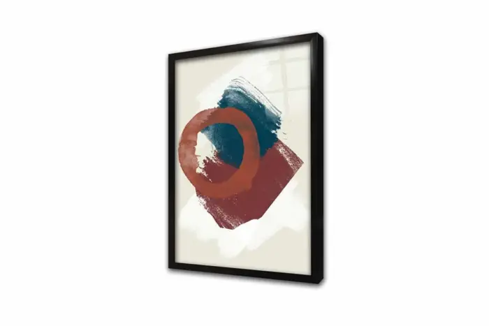 Bordo Ve Mavi Soyut Üçlü Kanvas Tablo | Cam Tablo | Mdf Tablo Seti | B33266 - Görsel 11