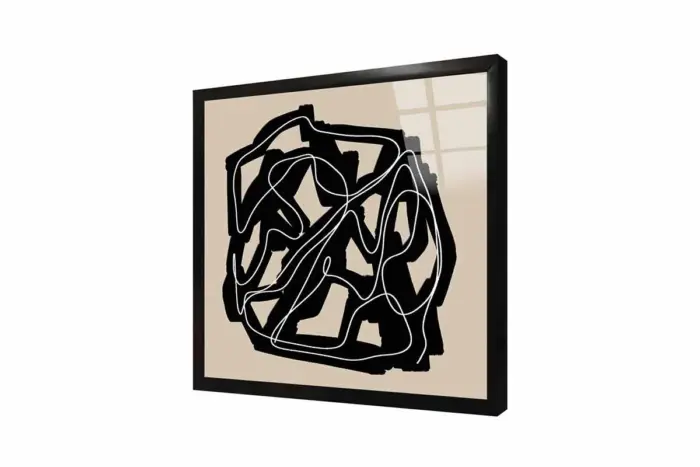 Siyah Krem Soyut | Kanvas Tablo | Cam Tablo | Mdf Tablo | B33273 - Görsel 3