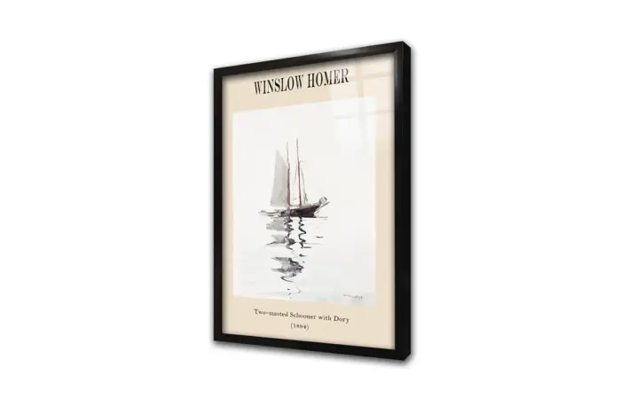 Winslow Homer Deniz Temalı İkili Kanvas Tablo | Cam Tablo | Mdf Tablo Seti | B33370 - Görsel 6