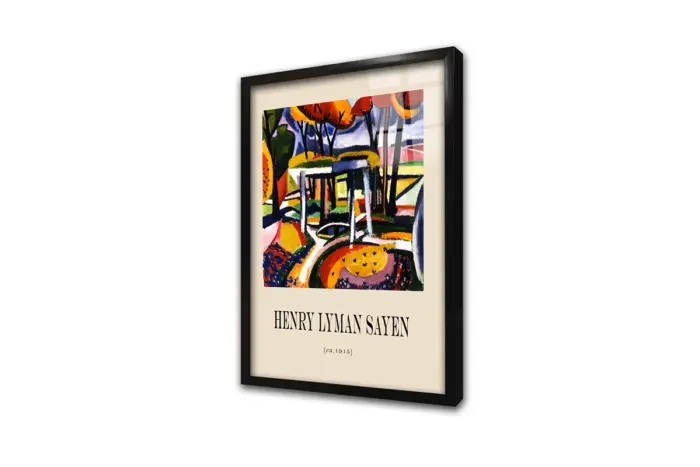 Henry Lyman Sayen Modern Manzara Eserleri Üçlü Kanvas Tablo | Cam Tablo | Mdf Tablo Seti | B33371 - Görsel 9