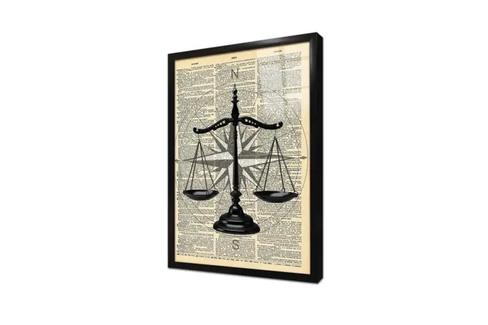 Tablosan Adalet Terazisi | Kanvas Tablo | Cam Tablo | Mdf Tablo | B33394 - Görsel 4