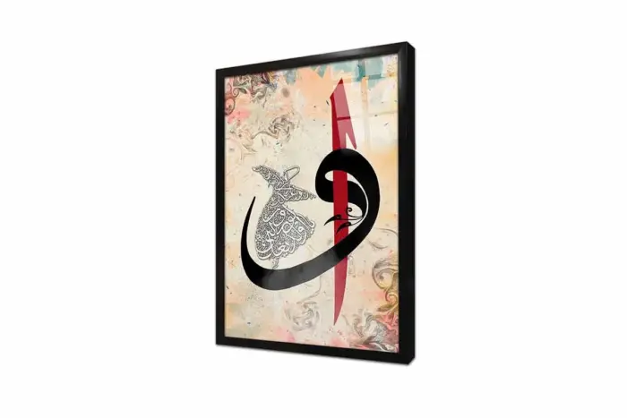 Elif Vav Semazen | Kanvas Tablo | Cam Tablo | Mdf Tablo | B34010 - Görsel 3