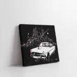 Klasik Beyaz Araba | Kanvas Tablo | Cam Tablo | Mdf Tablo | A01003