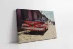 Kırmızı Klasik Araba | Kanvas Tablo | Cam Tablo | Mdf Tablo | A01009