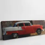 Kübada Turuncu Klasik Araba | Kanvas Tablo | Cam Tablo | Mdf Tablo | A01013