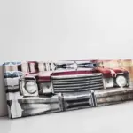 Kübada Kırmızı Klasik Araba | Kanvas Tablo | Cam Tablo | Mdf Tablo | A01014