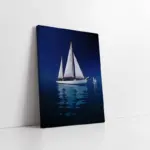 Sakin Denizde Yelkenli | Kanvas Tablo | Cam Tablo | Mdf Tablo | A01021