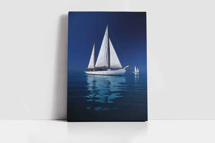 Sakin Denizde Yelkenli | Kanvas Tablo | Cam Tablo | Mdf Tablo | A01021 - Görsel 2