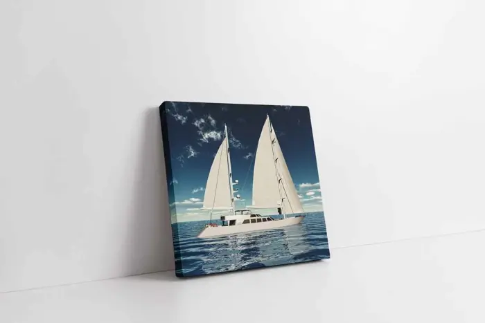 Sakin Denizde Yelkenli | Kanvas Tablo | Cam Tablo | Mdf Tablo | A01025 - Görsel 1