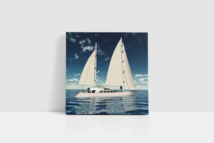 Sakin Denizde Yelkenli | Kanvas Tablo | Cam Tablo | Mdf Tablo | A01025 - Görsel 2