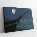 Dolunayda Yüzen Kalyon | Kanvas Tablo | Cam Tablo | Mdf Tablo | A01028