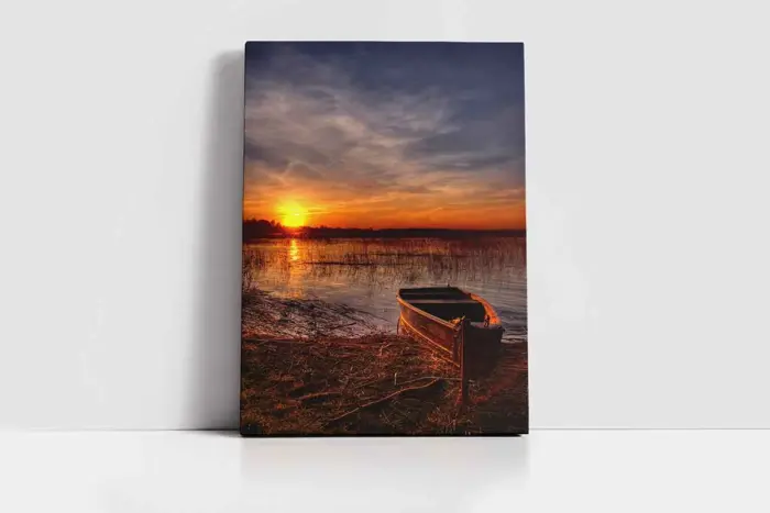 Göl Kenarında Sandal | Kanvas Tablo | Cam Tablo | Mdf Tablo | A01032 - Görsel 2