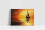 Gün Batımında Yelkenli | Kanvas Tablo | Cam Tablo | Mdf Tablo | A01035 - Görsel 2