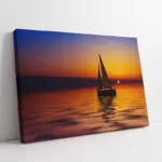 Gün Batımında Yelkenli | Kanvas Tablo | Cam Tablo | Mdf Tablo | A01036