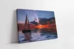 Gün Batımında Yelkenli | Kanvas Tablo | Cam Tablo | Mdf Tablo | A01037