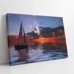 Gün Batımında Yelkenli | Kanvas Tablo | Cam Tablo | Mdf Tablo | A01037