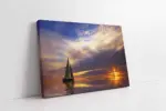 Gün Batımında Yelkenli | Kanvas Tablo | Cam Tablo | Mdf Tablo | A01038