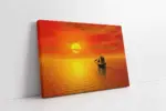 Gün Batımında Yelkenli | Kanvas Tablo | Cam Tablo | Mdf Tablo | A01040