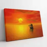 Gün Batımında Yelkenli | Kanvas Tablo | Cam Tablo | Mdf Tablo | A01040