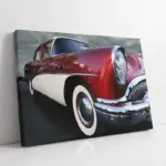 Kırmızı Klasik Araba | Kanvas Tablo | Cam Tablo | Mdf Tablo | A01045