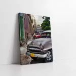 Kübada Gri Klasik Araba | Kanvas Tablo | Cam Tablo | Mdf Tablo | A01056