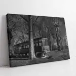 Terk Edilmiş Tren Vagonu | Kanvas Tablo | Cam Tablo | Mdf Tablo | A01069