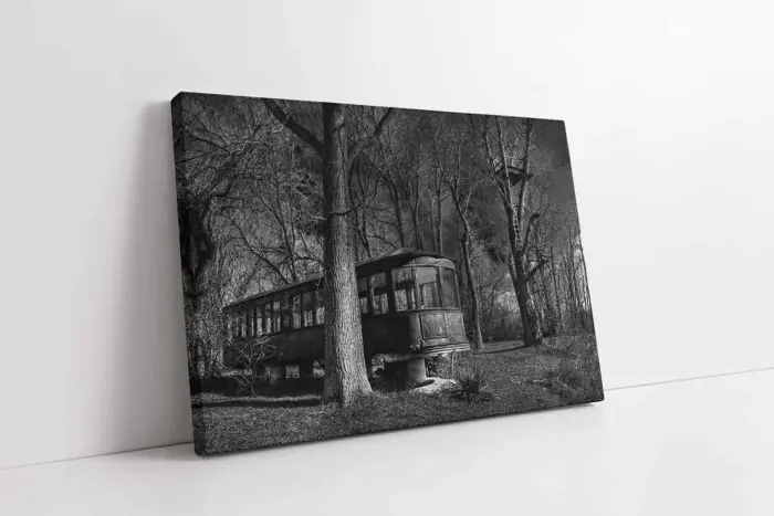 Terk Edilmiş Tren Vagonu | Kanvas Tablo | Cam Tablo | Mdf Tablo | A01069 - Görsel 1
