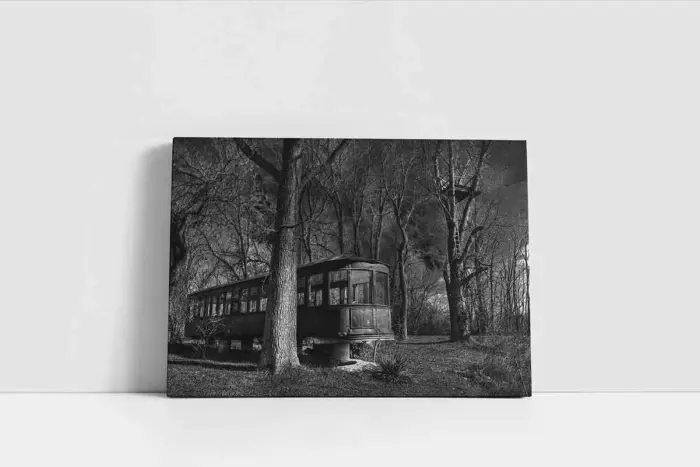Terk Edilmiş Tren Vagonu | Kanvas Tablo | Cam Tablo | Mdf Tablo | A01069 - Görsel 2