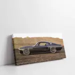 Arazide Siyah Klasik Spor Araba | Kanvas Tablo | Cam Tablo | Mdf Tablo | A01136