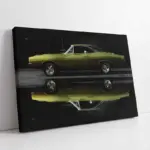 Yeşil Klasik Spor Araba | Kanvas Tablo | Cam Tablo | Mdf Tablo | A01140